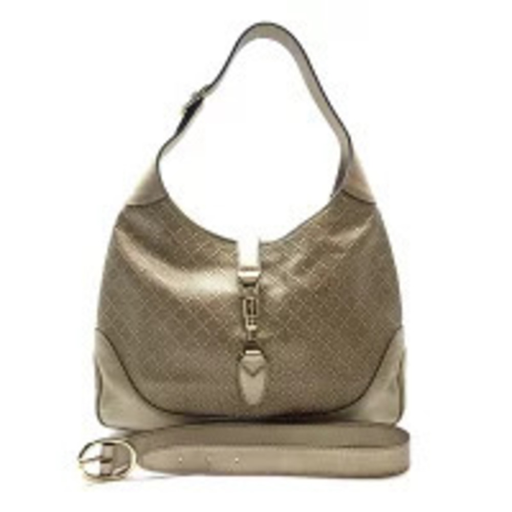 Gucci Jackie Hobo Bag Gold Colo red Leather